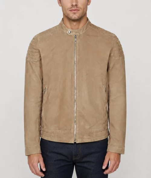 Men's Brooka Caf&eacute; Racer Jacket - Front