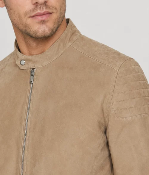 Men's Brooka Caf&eacute; Racer Jacket - Shoulder