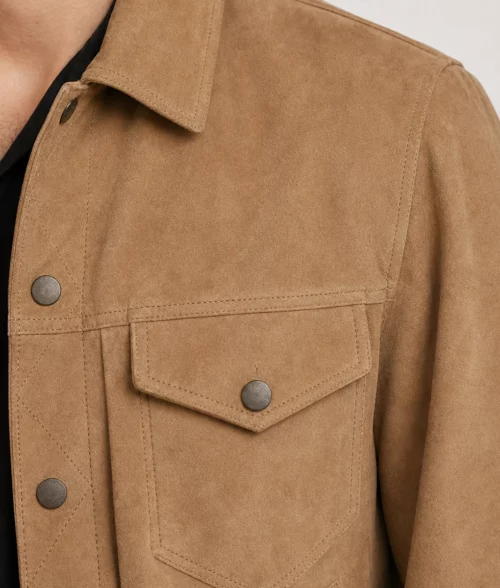 Men's Dredo Suede Leather Jacket - Pocket