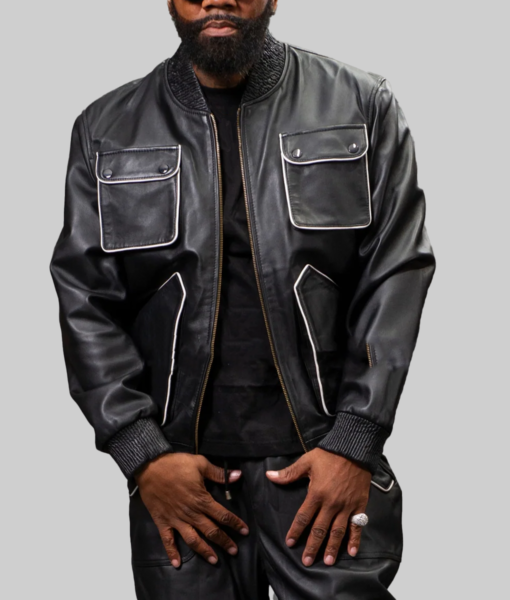 LL Cool J VMAs 22 Black Leather Jacket | TLC