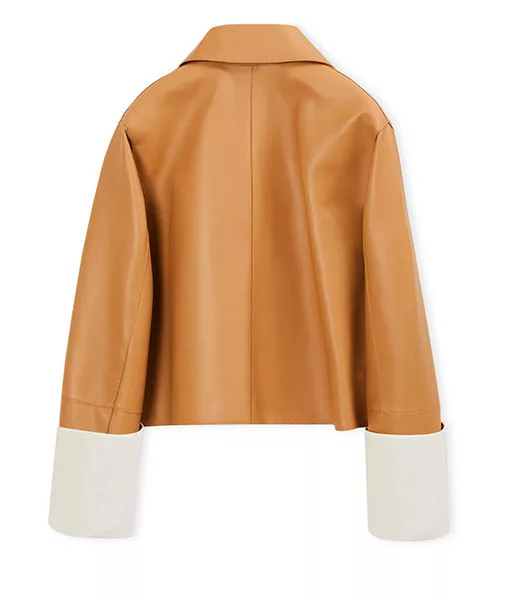 Rachel Tan Brown Leather Blazer