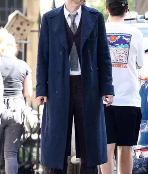 14th Doctor Coat - Doctor Who Trench Coat | Men's Wool Trench Coat - Front View
