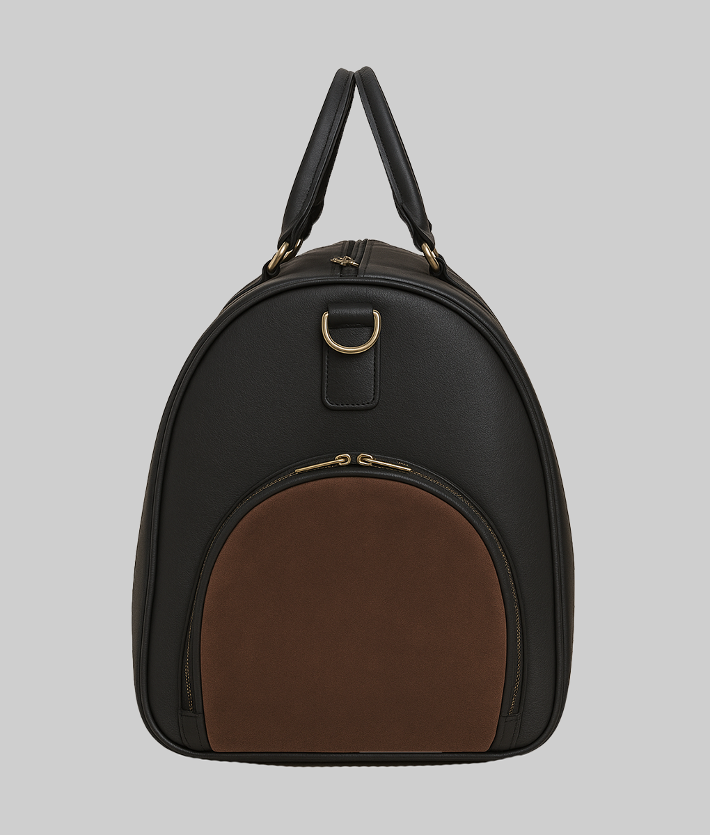 Men&rsquo;s Traveling Leather Duffle Bag-Front
