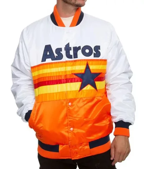 Houston Astros White And Orange Jacket