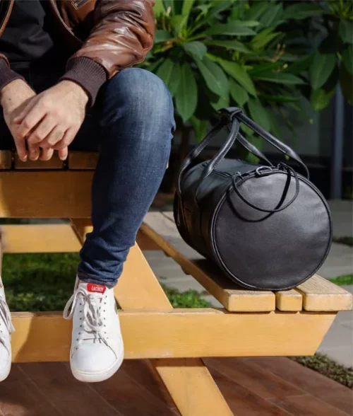 Men’s Black Travel Duffle Bag