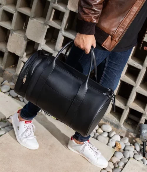 Men’s Black Travel Duffle Bag