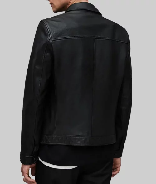 Ted Lasso Roy Kent Leather Jacket - Back View