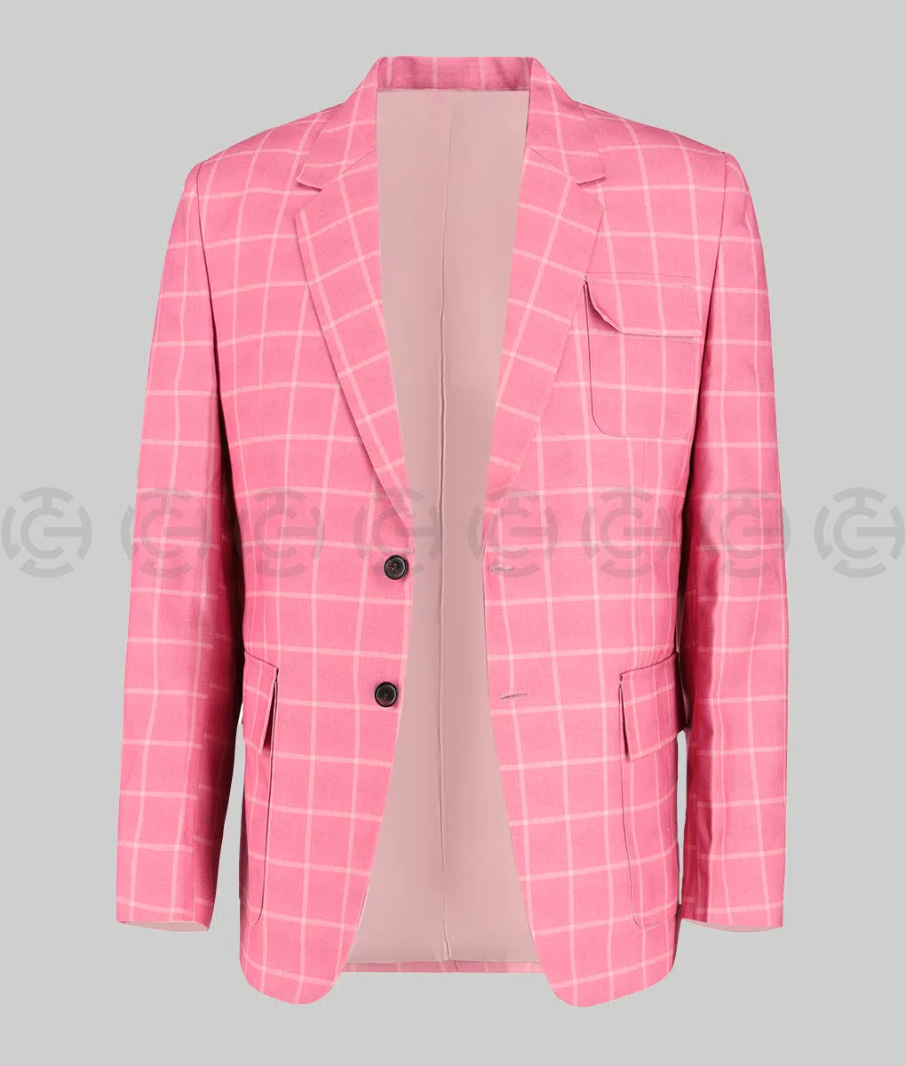 Elvis 2022 Austin Butler Pink Checked Blazer | TLC