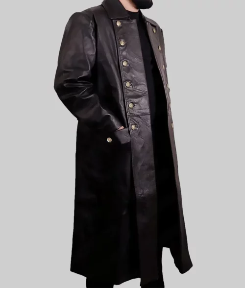 Frontier Declan Harp Trench Coat-Side View