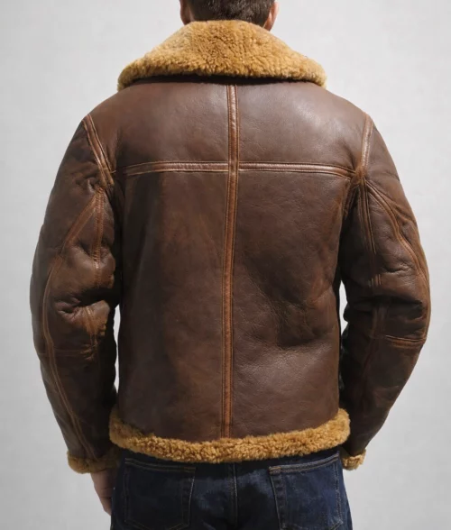 Men's Classic Brown B3 Aviator Jacket | Men's Brown B3 Aviator Jacket-3