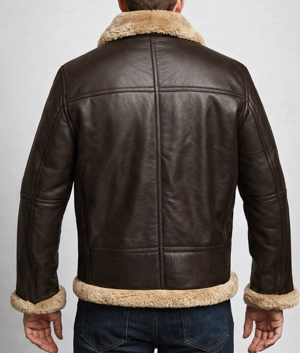 Men's RAF B3 Bomber Jacket | Men's RAF B3 Brown Bomber Jacket-2