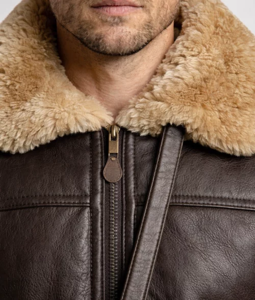 Men's RAF B3 Bomber Jacket | Men's RAF B3 Brown Bomber Jacket-5