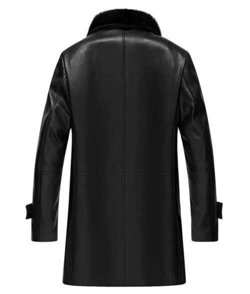 Mens Black Leather Coat