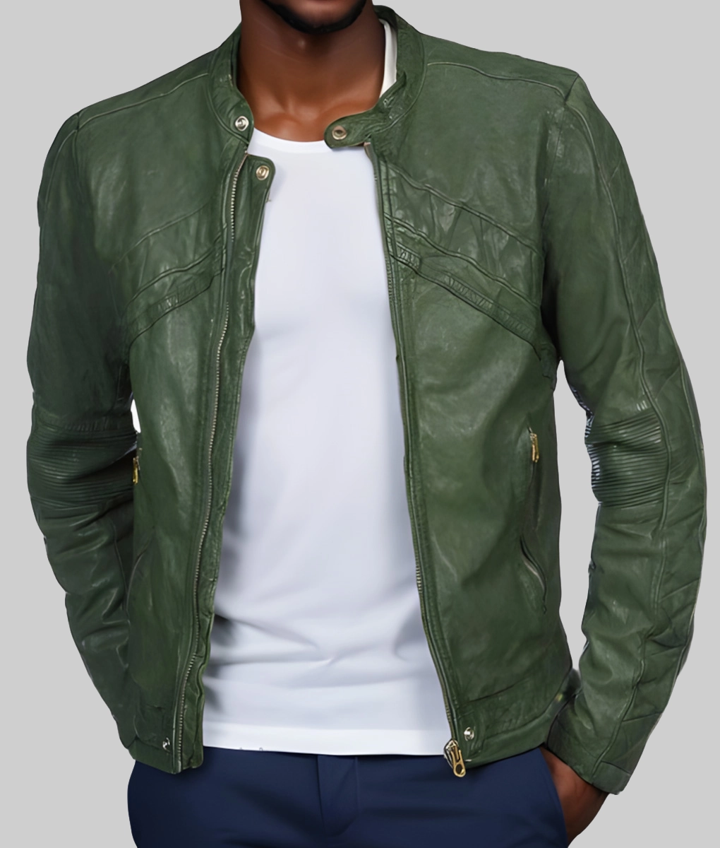 オイル加工のジャケット Mサイズ グリーン Kawasakiライダー必見！新作ジャケット「REPLICA 2015 LEATHER JACKET」