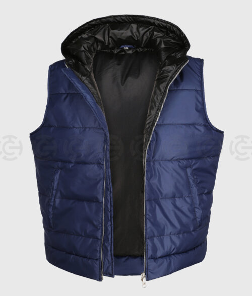 Ryan Reynolds Blue Puffer Vest
