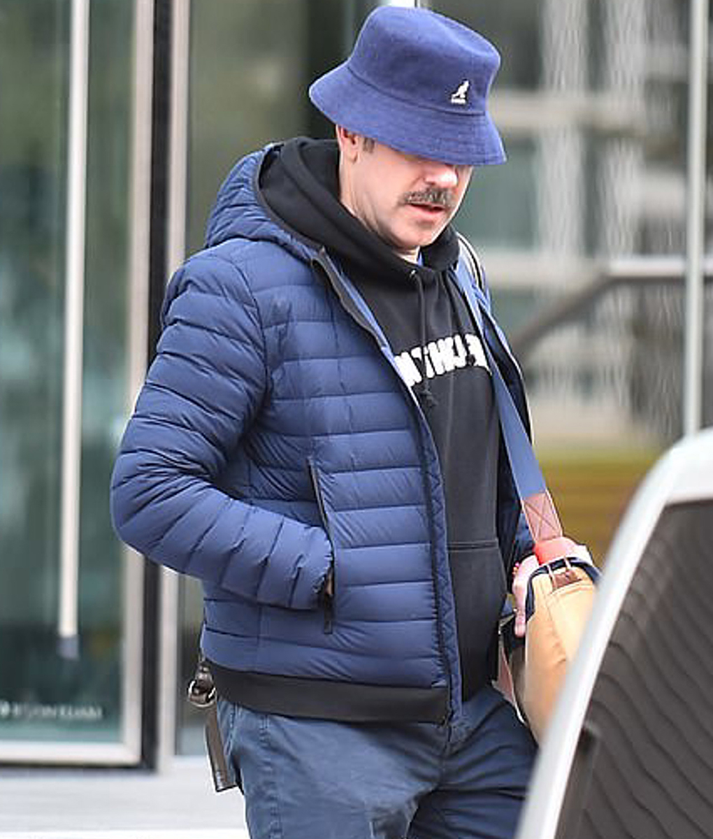 Ted Lasso S3 Jason Sudeikis Blue Puffer Jacket | TLC