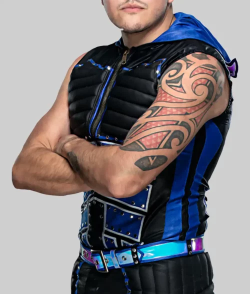 Dominik Mysterio Hooded Leather Vest