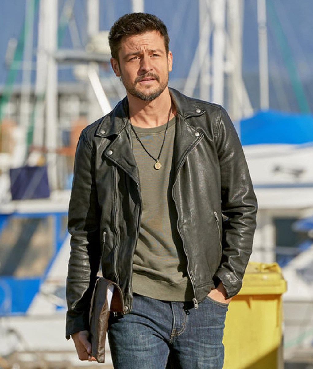 A Picture of Her Tyler Hynes Black Leather Biker Jacket