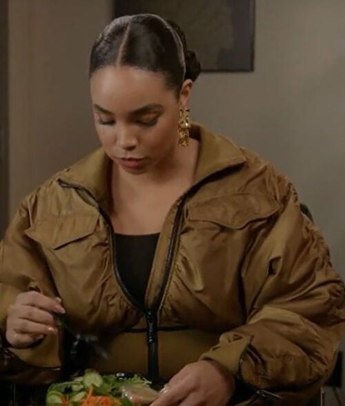 All American S05 Skye Gold Cropped Puffer Jacket