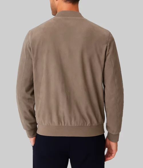 Alternative view of Benjamin Men's Everyday Khaki Suede Bomber Jacket