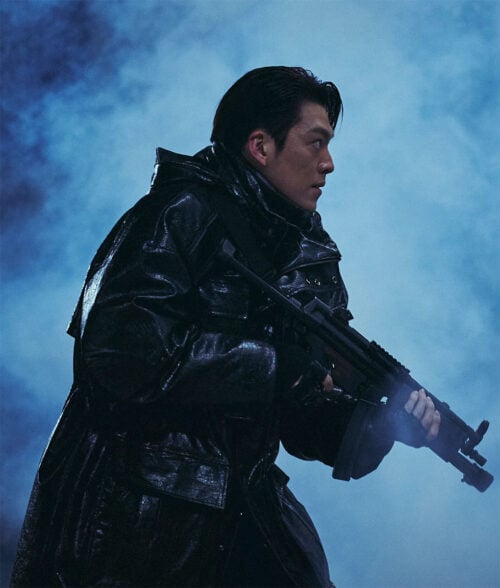 Black Knight Kim 5-8 Black Leather Oversized Jacket