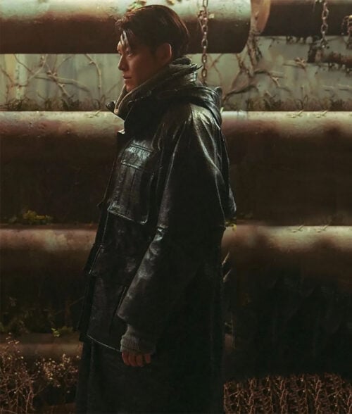 Black Knight Kim 5-8 Black Leather Oversized Jacket