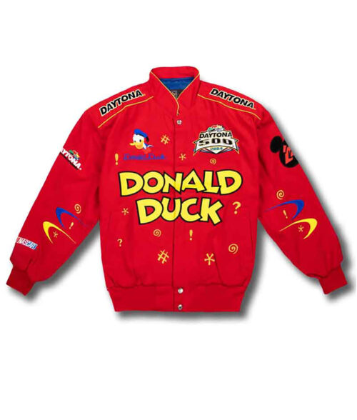 DONALD DUCK スタジャン DAYTONA Daytona 500 Red Donald Duck Jacket