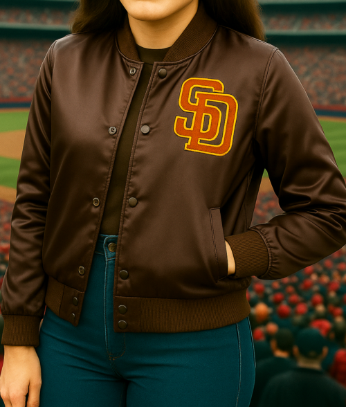 Emma Stone Padres jacket - Padres Bomber Jacket Women's