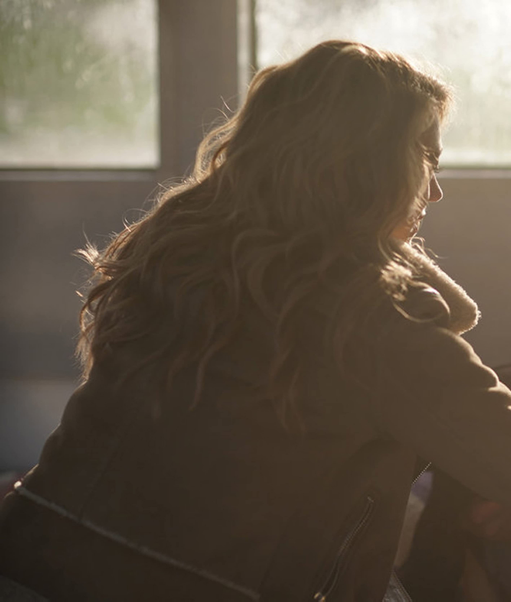 LA Brea Natalie Zea Eve Harris Shearling Leather Jacket