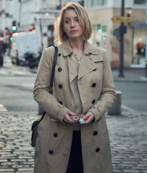 Lupin Ludivine Sagnier Beige Cotton Trench Coat