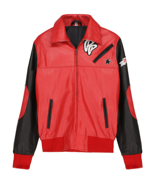 Pelle Red Leather Jacket - Clearance item