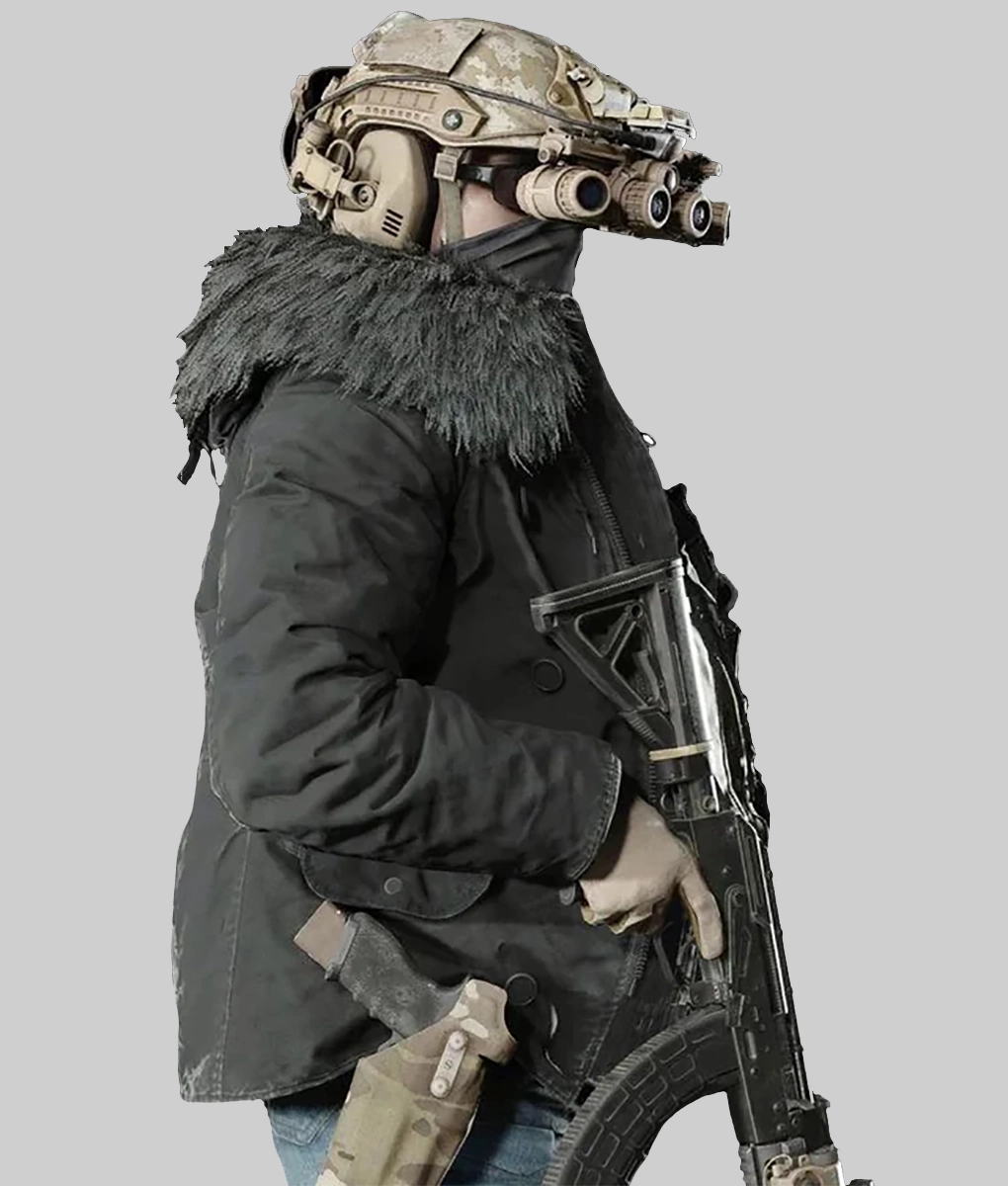 Resident Evil 8' Hound Wolf jacket with Shearling Hood