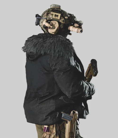 Resident Evil 8' Hound Wolf jacket with Shearling Hood