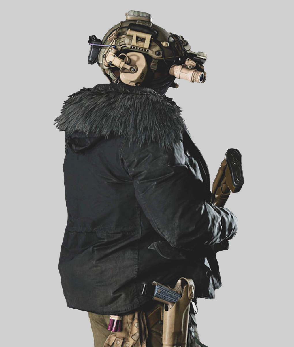 Resident Evil 8' Hound Wolf jacket with Shearling Hood
