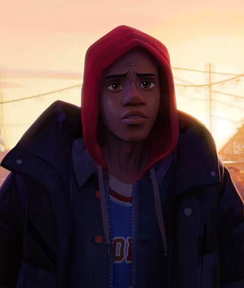 Spider-Man Across the Spider-Verse Miles Morales Black Puffer Jacket