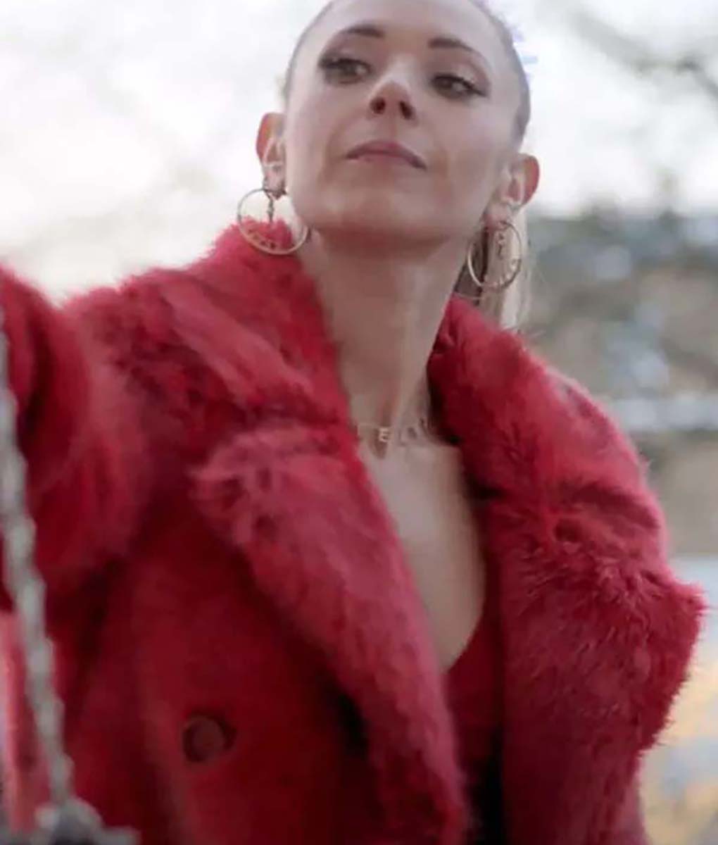Ted Lasso S03 - Keely Jones Red Fur Coat