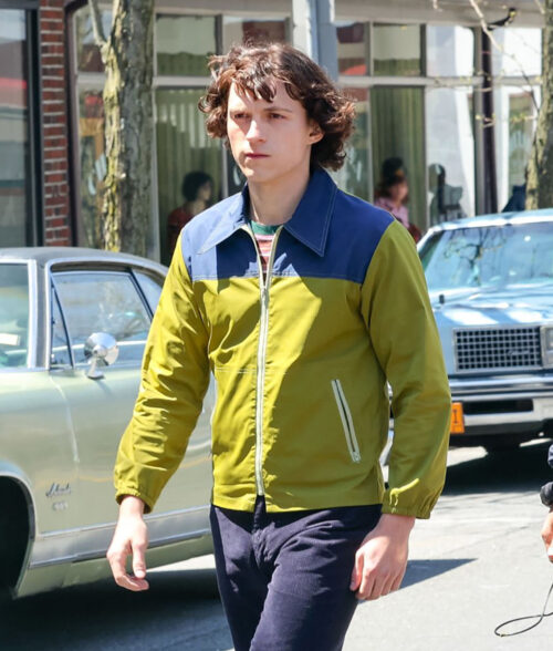 The Crowded Room Tom Holland Blue and Green Jacket