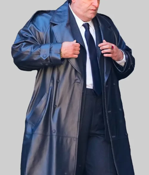The Penguin Oswald Cobblepot Black Leather Coat