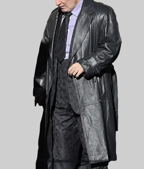 The Penguin Oswald Cobblepot Black Leather Coat