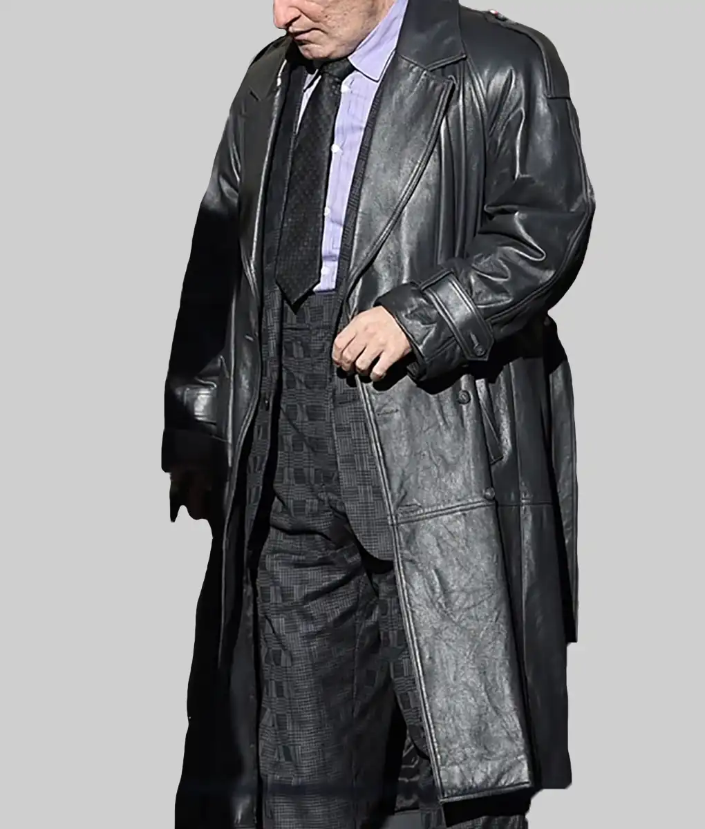 The Penguin Oswald Cobblepot Black Leather Coat