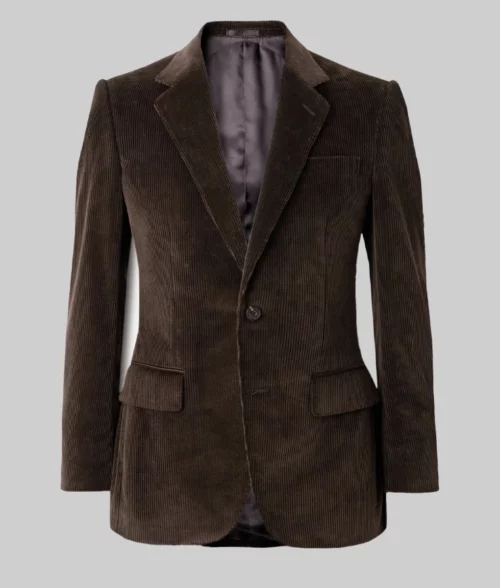 The Starling Girl Lewis Pullman Brown Corduroy Blazer