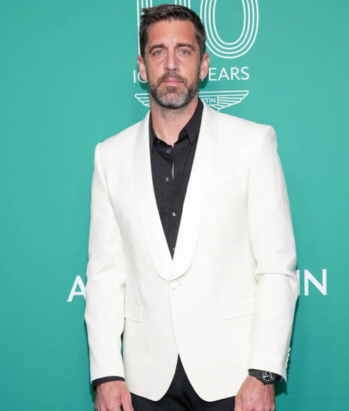 Aaron Rodgers White Blazer
