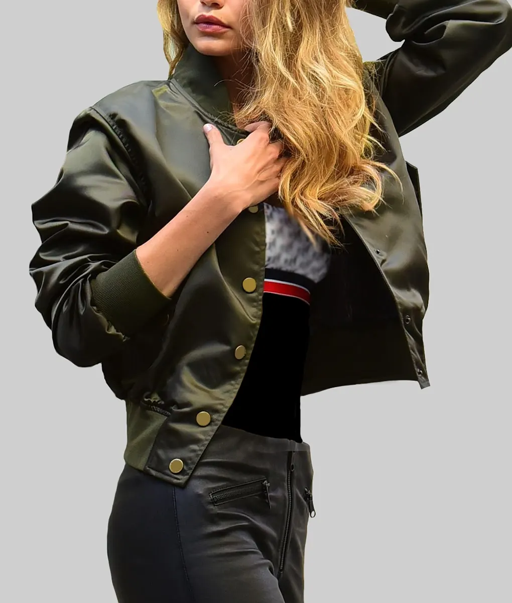Gigi Hadid Bomber Jacket-Side View