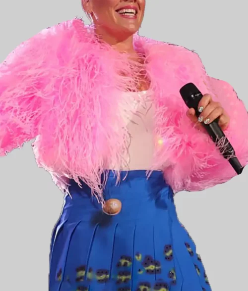 P!nk Summer Carnival Tour 2023 Fur Jacket