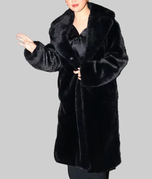 Selena Gomez Fur Coat