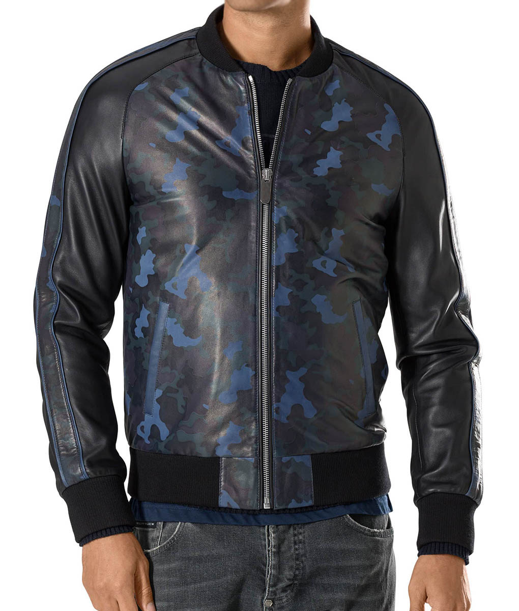 And Just Like That Sara Ramirez Che Blue Camo Bomber Jacket