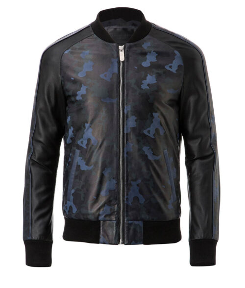 And Just Like That Sara Ramirez Che Blue Camo Bomber Jacket