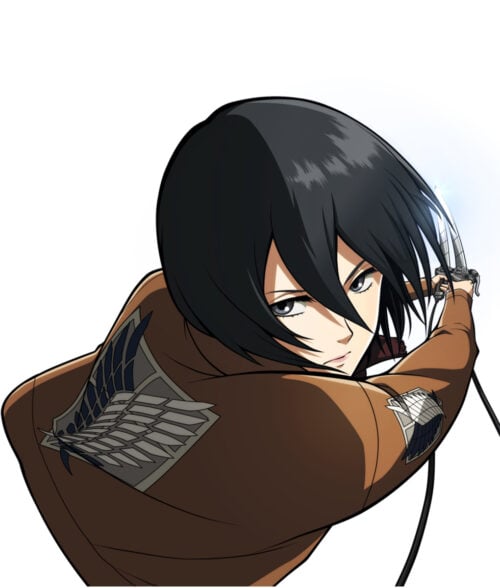 Attack On Titan Mikasa Ackerman Cropped Leather Jacket