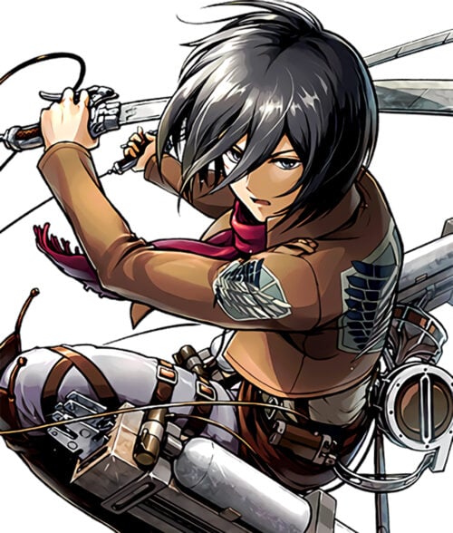 Attack On Titan Mikasa Ackerman Cropped Leather Jacket