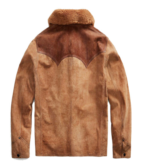 Colt Men's Brown Western Shearling Collar Suede Jacket
